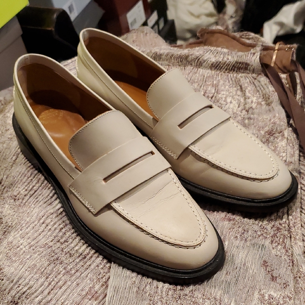 Nwob ATP Cream Leather Loafers